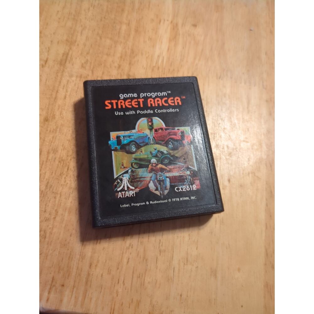 Atari 2600 Game Street Racer Tested and Working